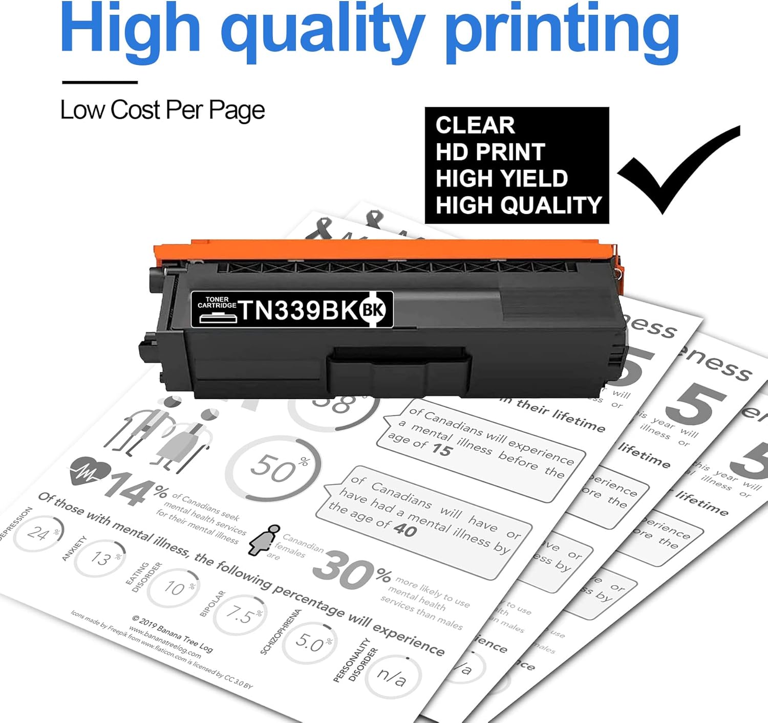 Black Extra High Yield Toner Cartridge for Brother Printer C131