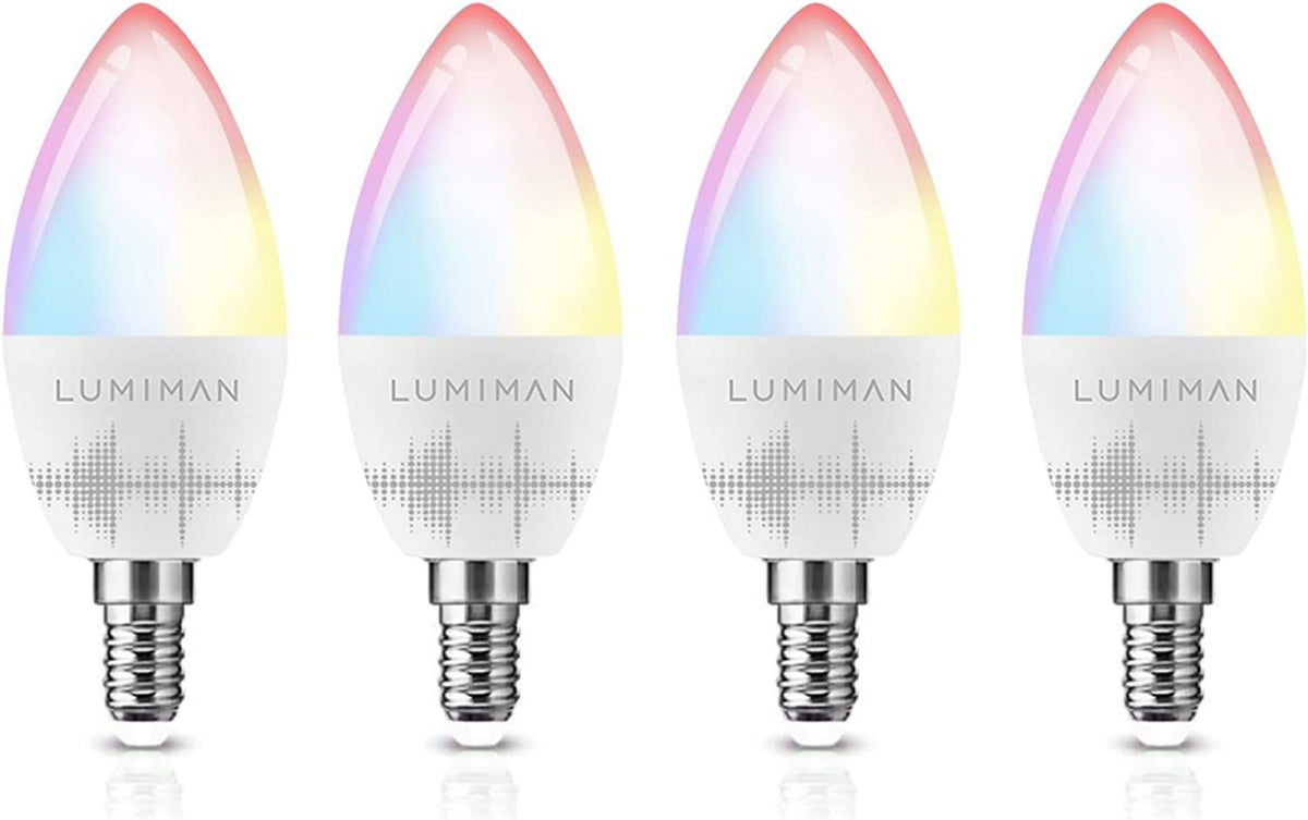 Smart Candelabra Bulb LED RGBCW E12 WiFi 6 Pack O52644