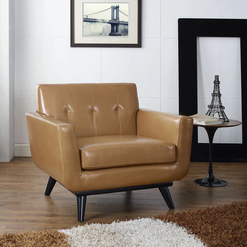 Brown Leather Armchair W900