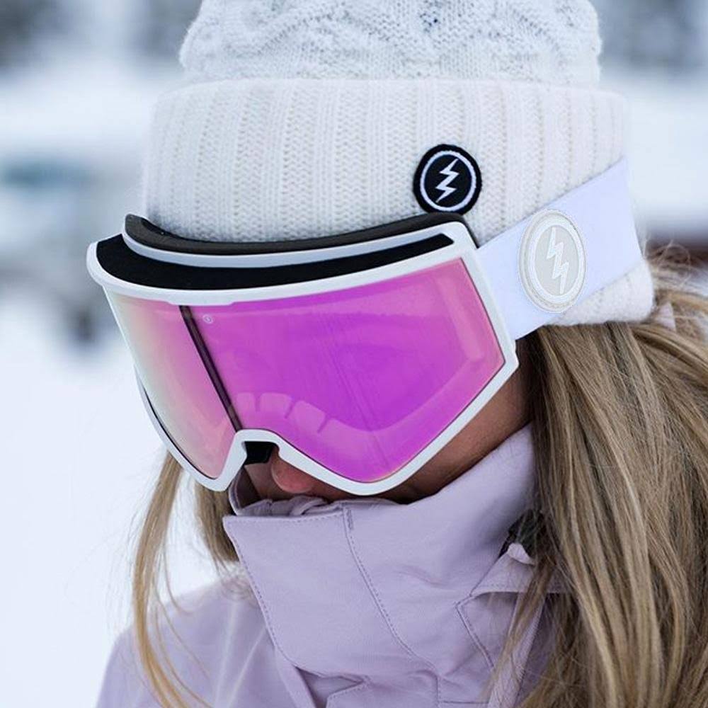 Matte White Pink Chrome Goggles Y48247