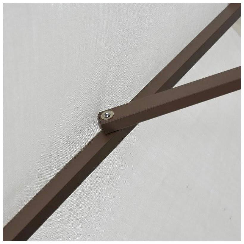 Bronze Aluminum Pole Patio Umbrella with Push Button Tilt Crank Lift S3257