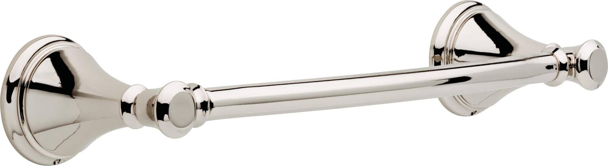 Polished Nickel Glass Shelf with Bar U786087