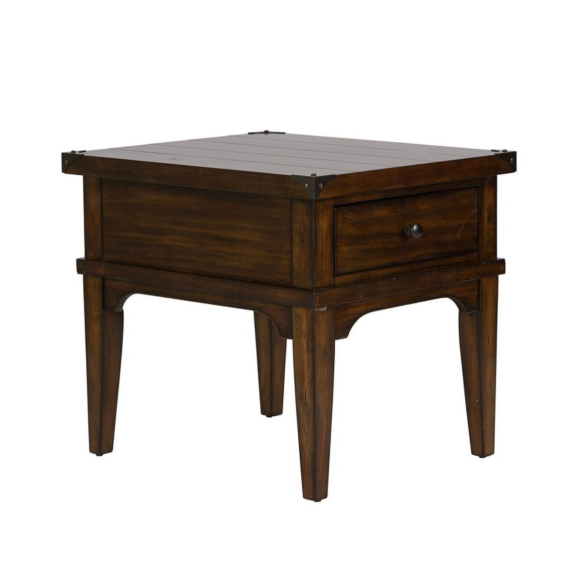 Medium Brown Wood End Table Y35602