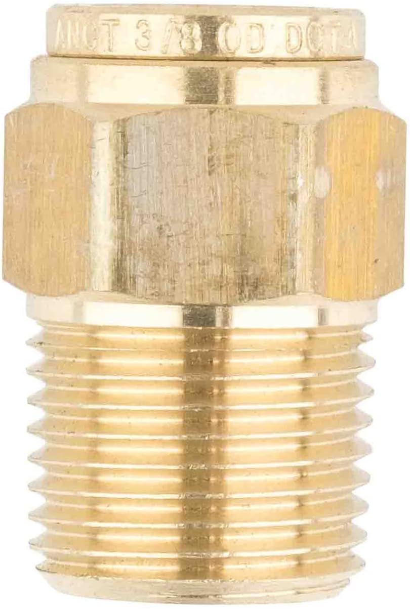 21 Pieces Brass Push to Connect Air Brake Line Fittings Connector Kit with Air Brake Line Cutter L26863