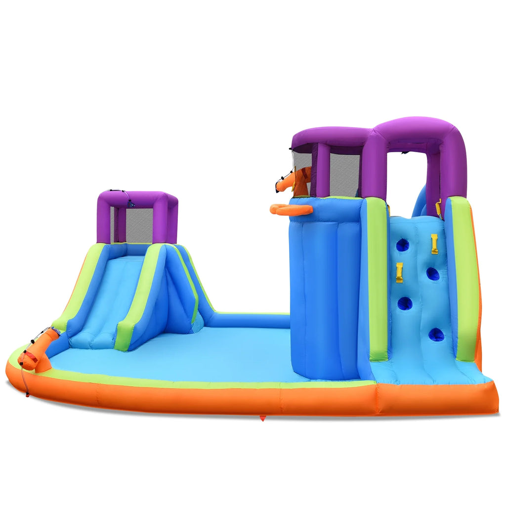 Inflatable Water Slide Bouncer with Climbing Wall & 950W Blower A96251