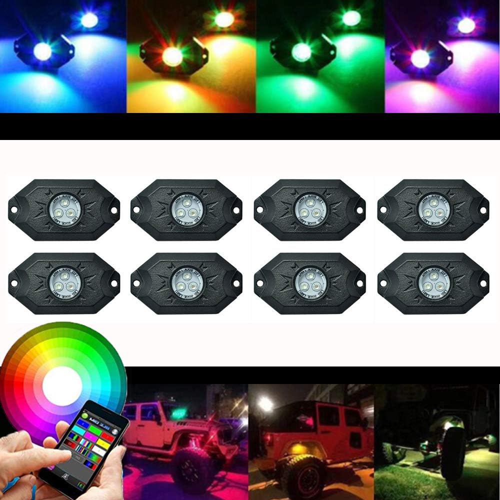 8Pods RGB LED Rock Lights Kit R40066