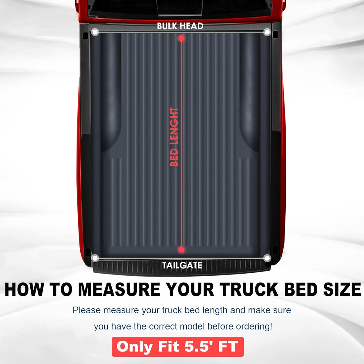 Quad Fold Soft Tonneau Cover Truck Bed Waterproof E309