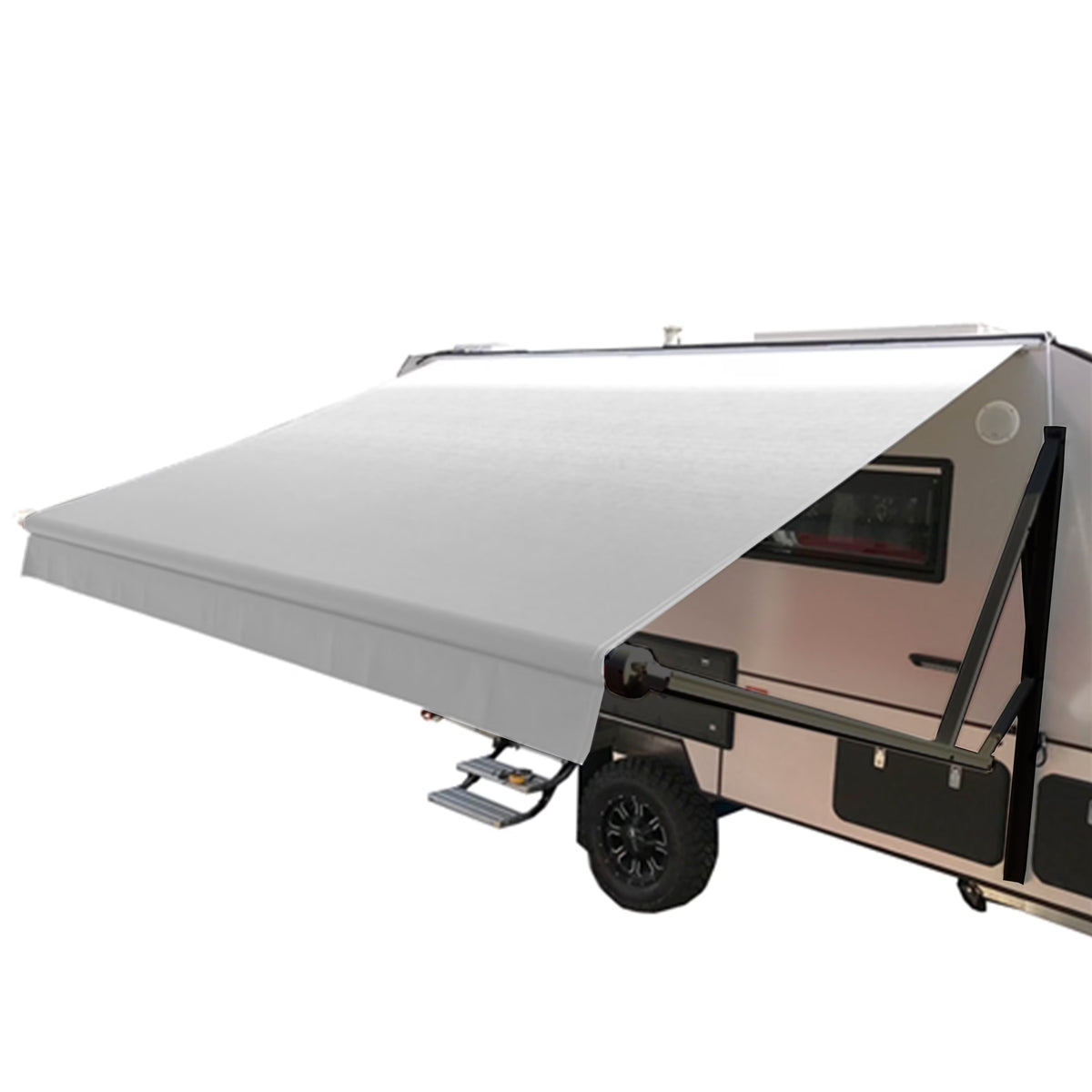 Grey Motorized Retractable RV Awning 20X8 ft V187373