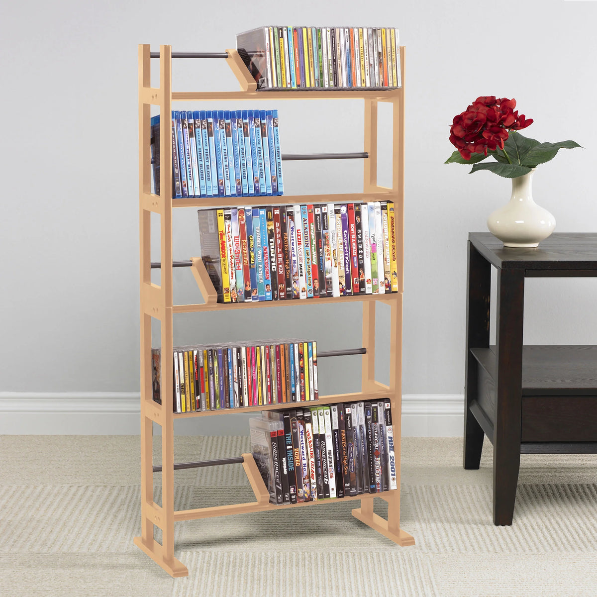 Media Storage Rack for CDs, DVDs, BluRays B552