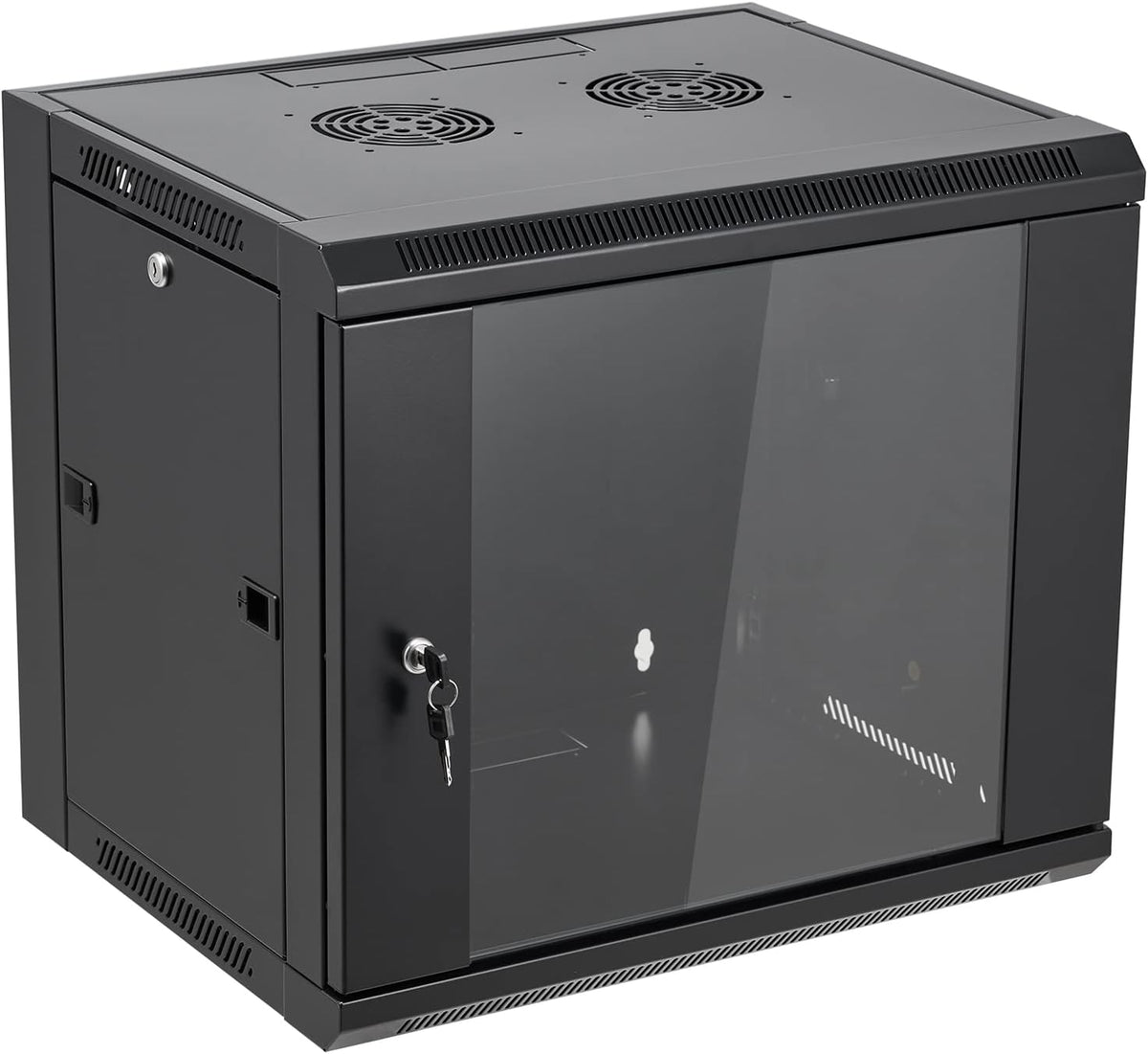 Locking Glass Door Wall Mount Server Cabinet Network Rack Enclosure W833968