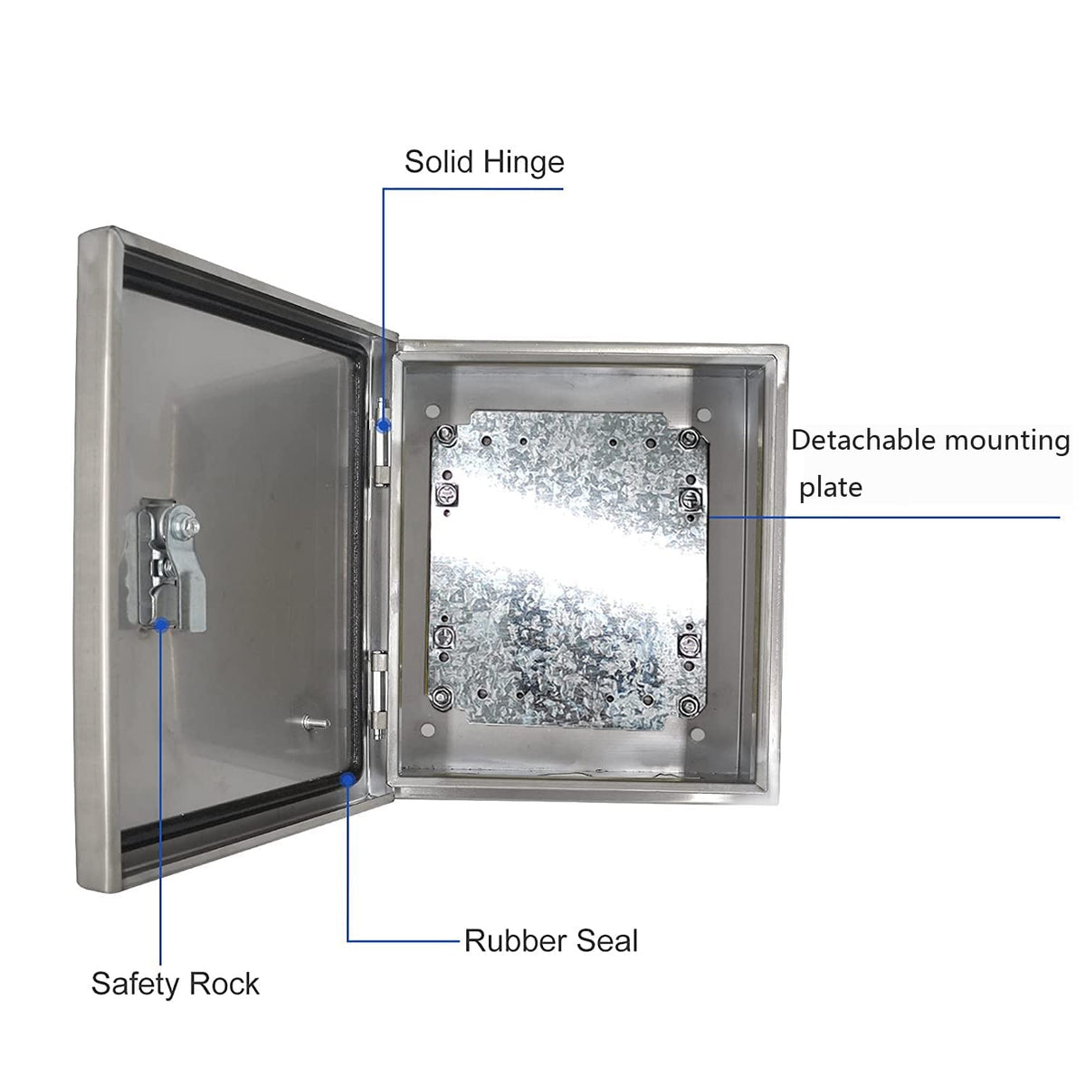 IP64 Waterproof Metal Junction Box with Lock, Pack of 2 Q6493