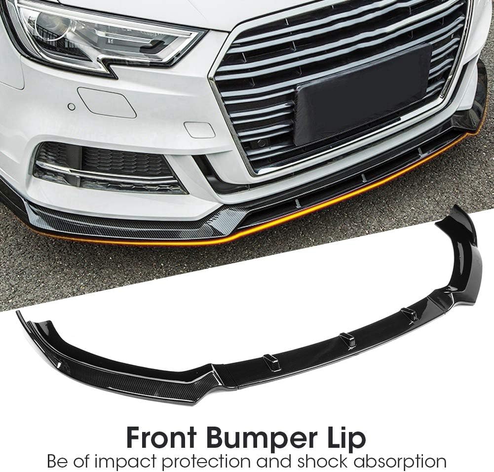 Carbon Fiber Front Bumper Lip Spoiler Body Kit for Audi A3 S-Line 8V 2017 2018 Y5033