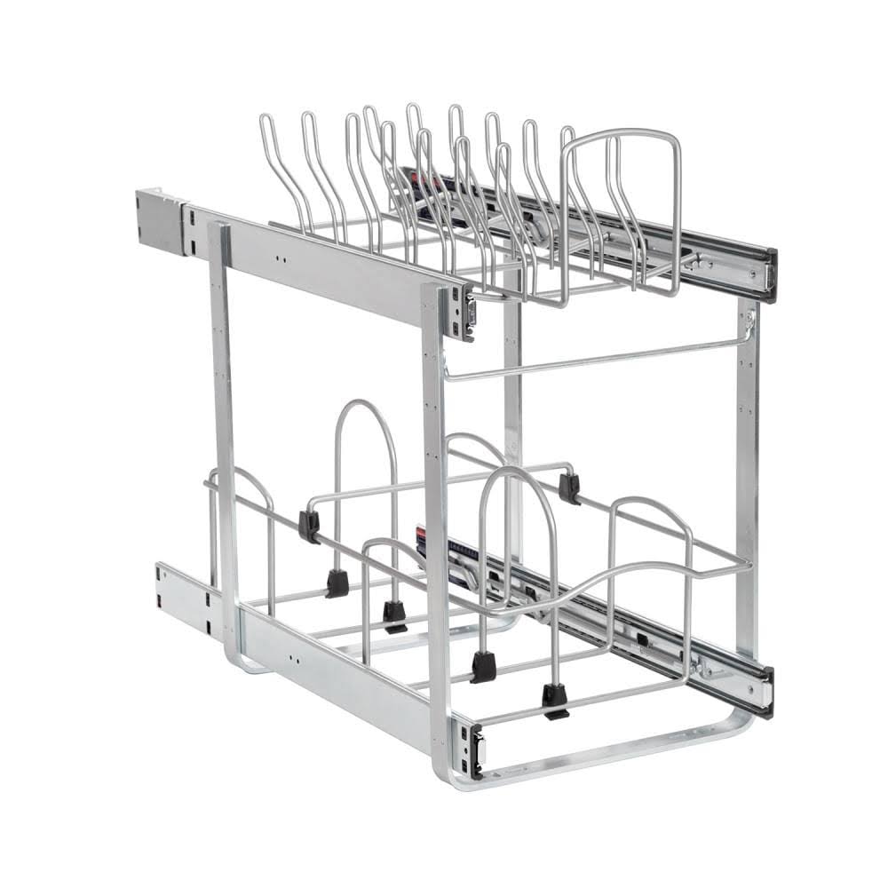 Double-Tier Pull-Out Cookware Organizer A649