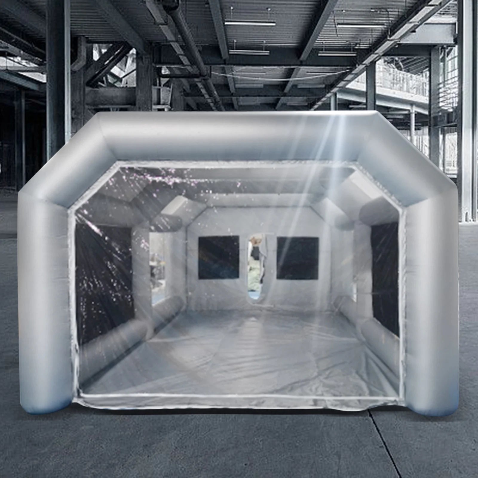Portable Inflatable Spray Paint Booth Tent Car Workstation with Two Air Filter Nets 28 * 15 * 10Ft C441
