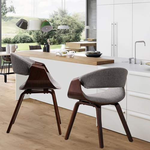 White Upholstered Butterfly Accent Chair with Wood Legs L638154