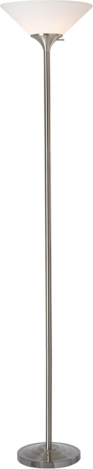 Brushed Steel Torchiere Lamp X54983