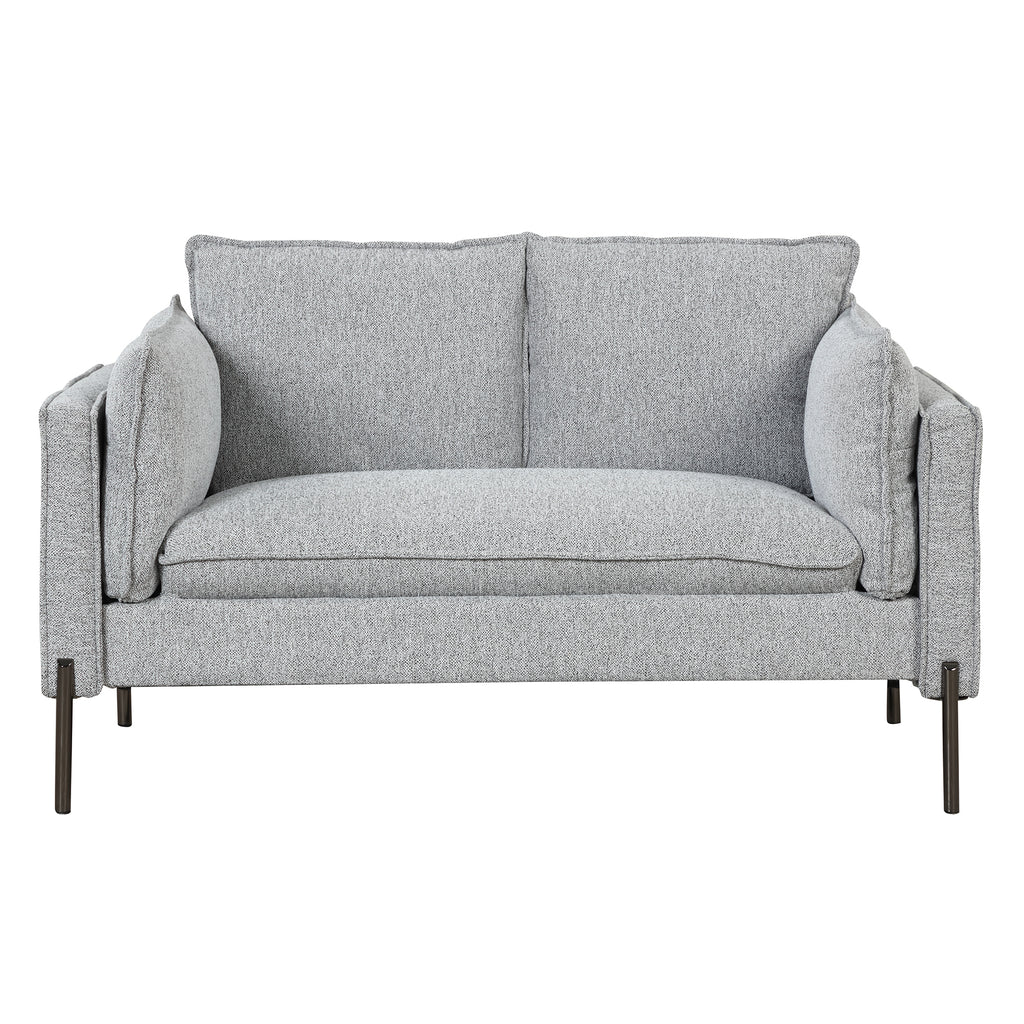 2 Piece Linen Fabric Upholstered Loveseat and 3 Seat Couch Set M2505
