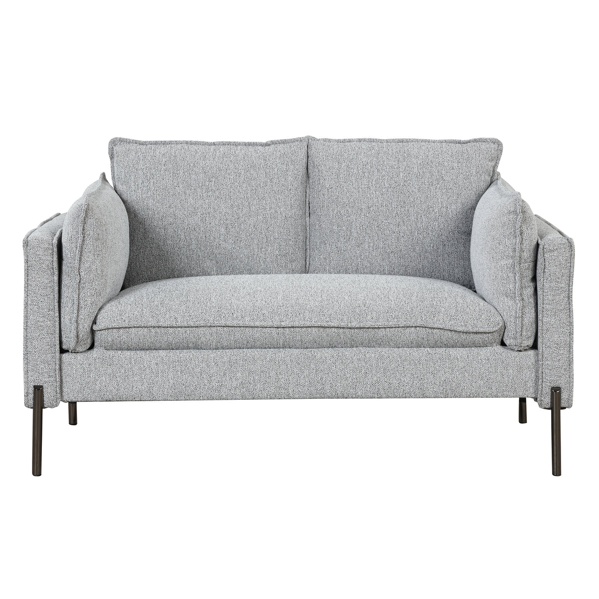 2 Piece Linen Fabric Upholstered Loveseat and 3 Seat Couch Set M2505