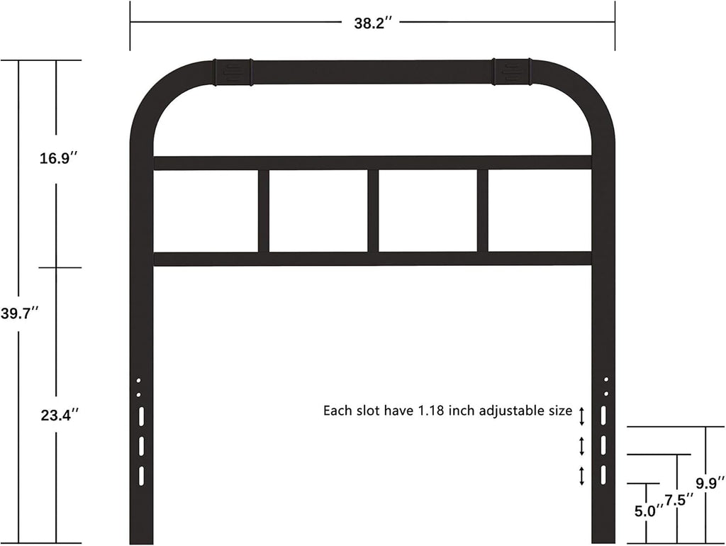 Black Metal California King Headboard L287715