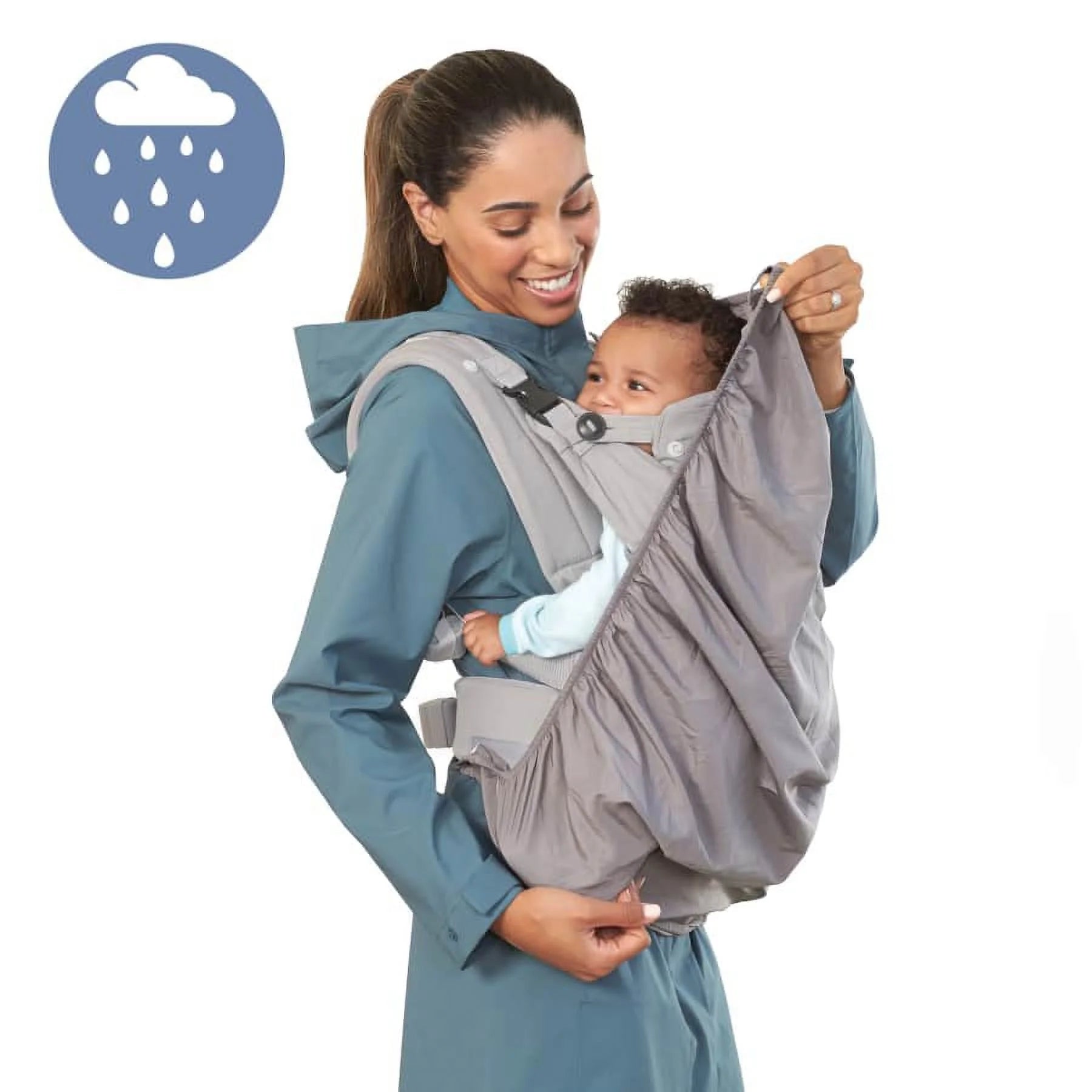 Gray 4-Position Ergonomic Baby Carrier H895088
