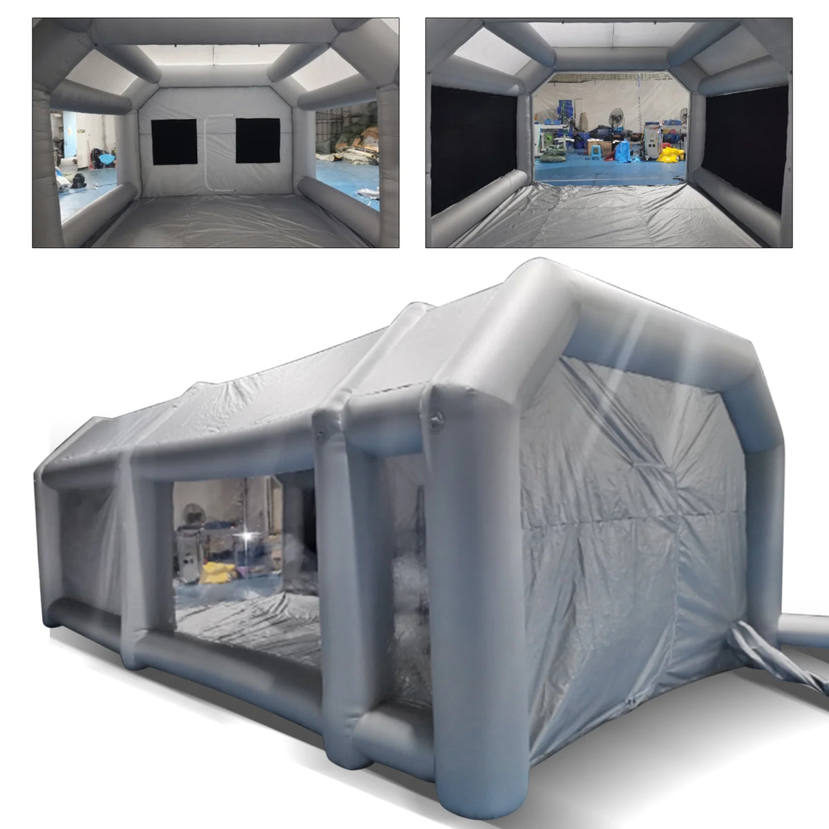 Portable Inflatable Spray Paint Booth Tent Car Workstation with Two Air Filter Nets 28 * 15 * 10Ft C441
