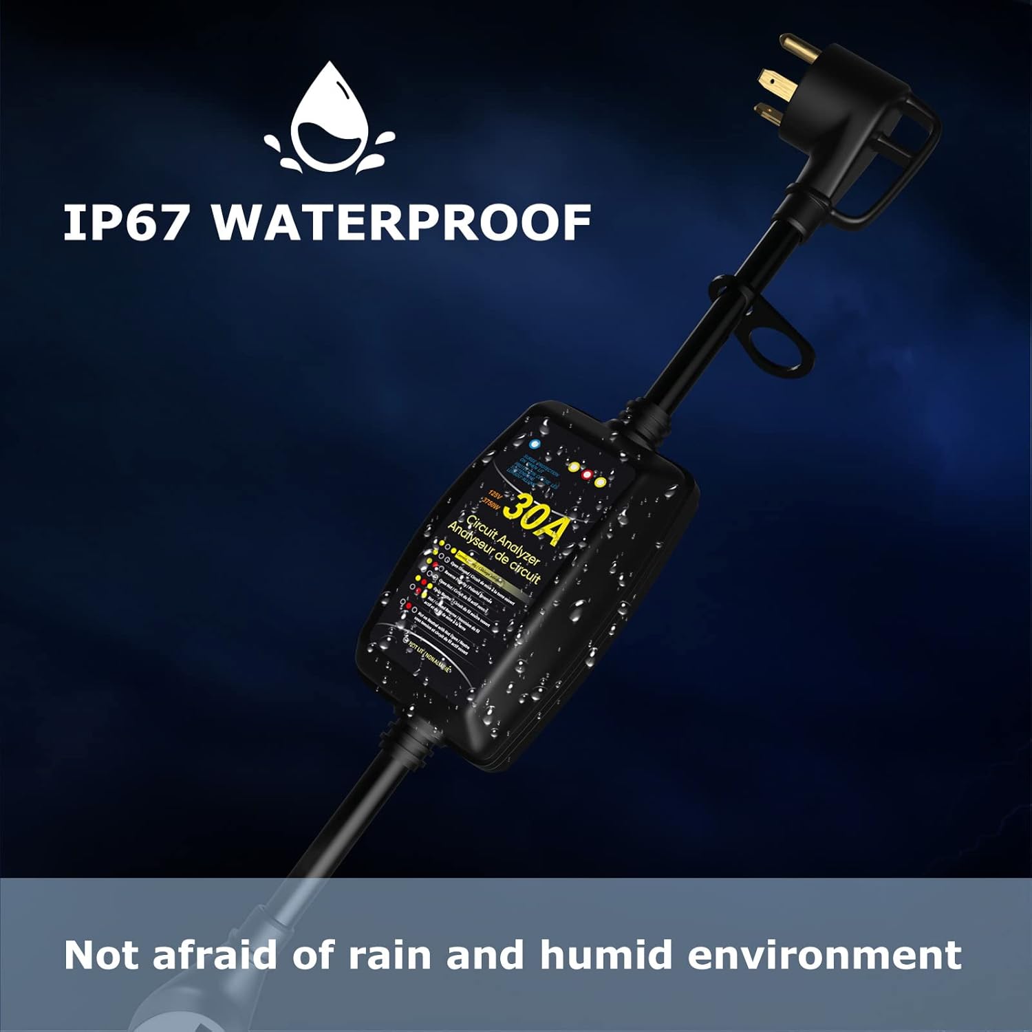 RV Surge Protector 30 Amp with Indicator Light and Grip Handles M419