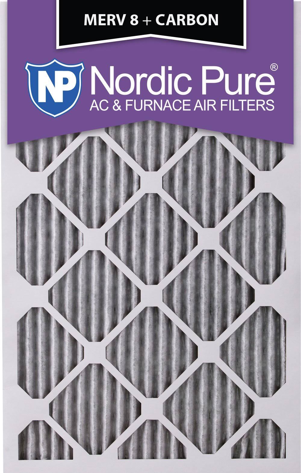 12 Pack 10x24x1 MERV 8 Pleated Carbon Air Filters H369