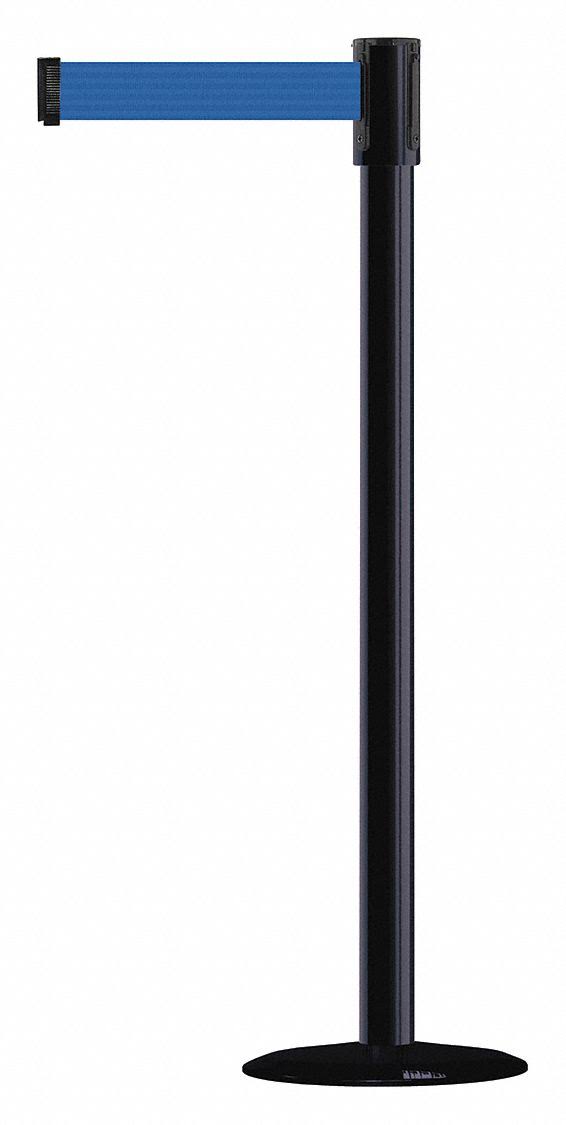Blue Barrier Post with Belt, 7-1/2 ft. L A6257