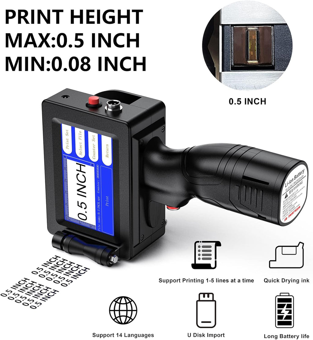 Handheld Inkjet Printer with 3.7 Inch Touch Screen O585552