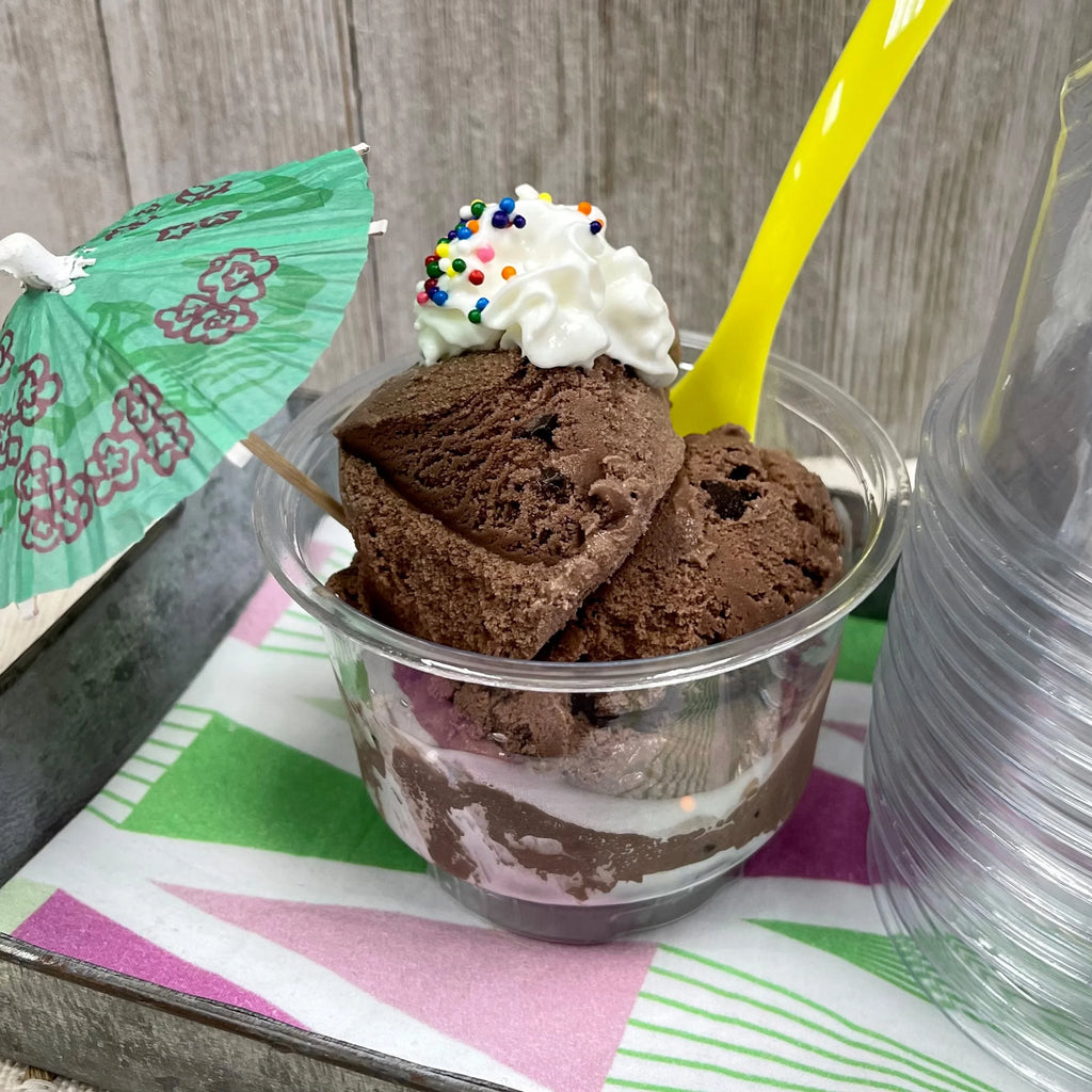 16 Pk Ice Cream Kit with 8 Oz Plastic Dishes, Spoons, Picks Y747