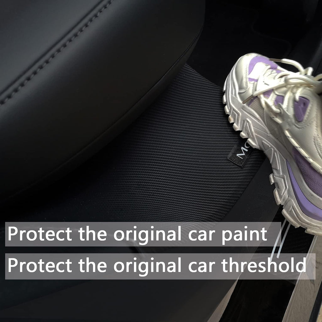 Matte Carbon Fiber ABS Door Sill Protector Set J4745