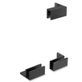 Matte Black Frameless Fixed Glass Shower Panel E68342