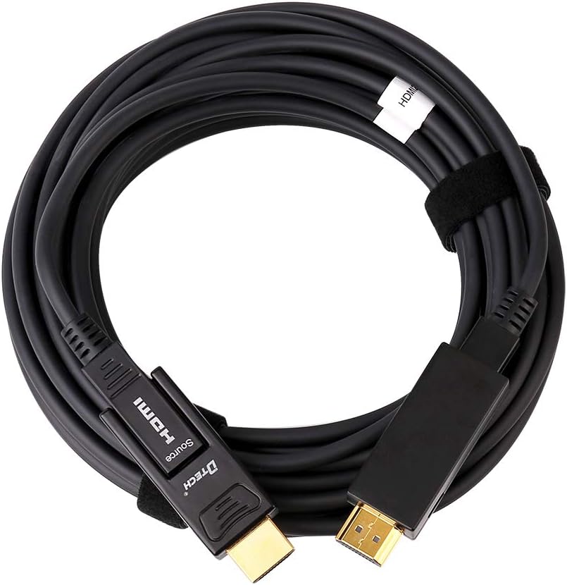 Fiber Optic HDMI Cable 200 Feet 4K 60Hz 18Gbps High Speed with Dual Connectors Micro HDMI and Standard HDMI Connector W379