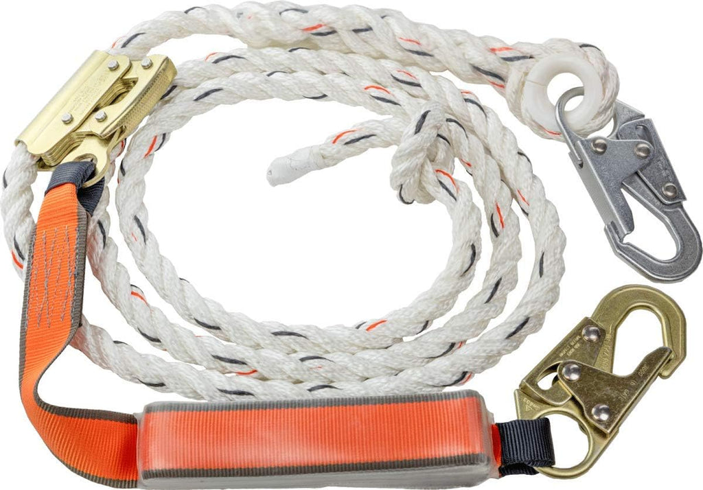 50 ft Vertical Lifeline Assembly with Shock Absorber and Extension Lanyard Q1262