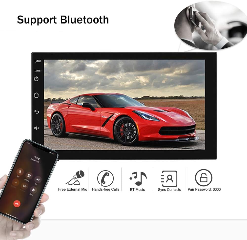 7in Car Stereo Radio Touch Screen Double Dins I12128