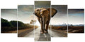 Extra Large 5 Panels Stretched and Framed Giclee Canvas S259886