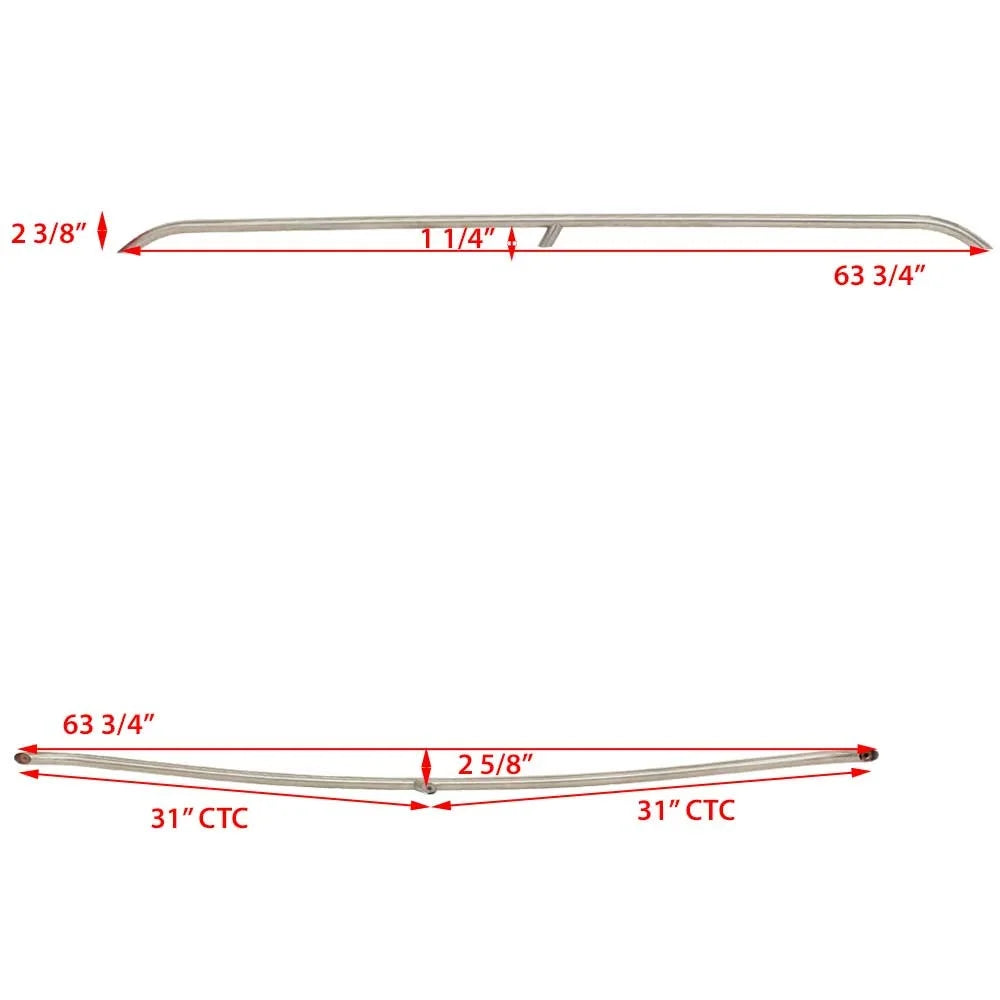 Boat Bow Grab Rails 63 3/4 Inch SS (Pair) Z2976