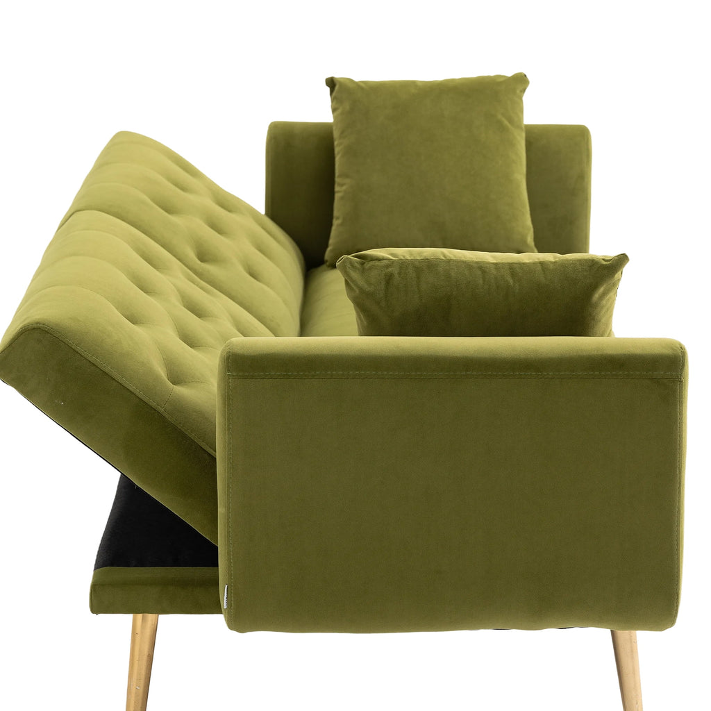 Velvet Sofa with Metal Feet L66555