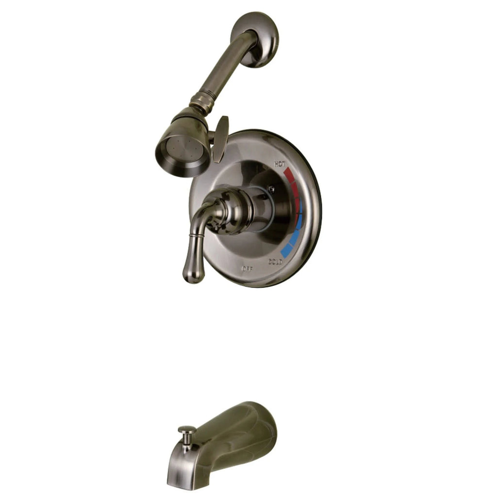 Polished Chrome/Polished Brass Tub and Shower Faucet with Single Handle D78595