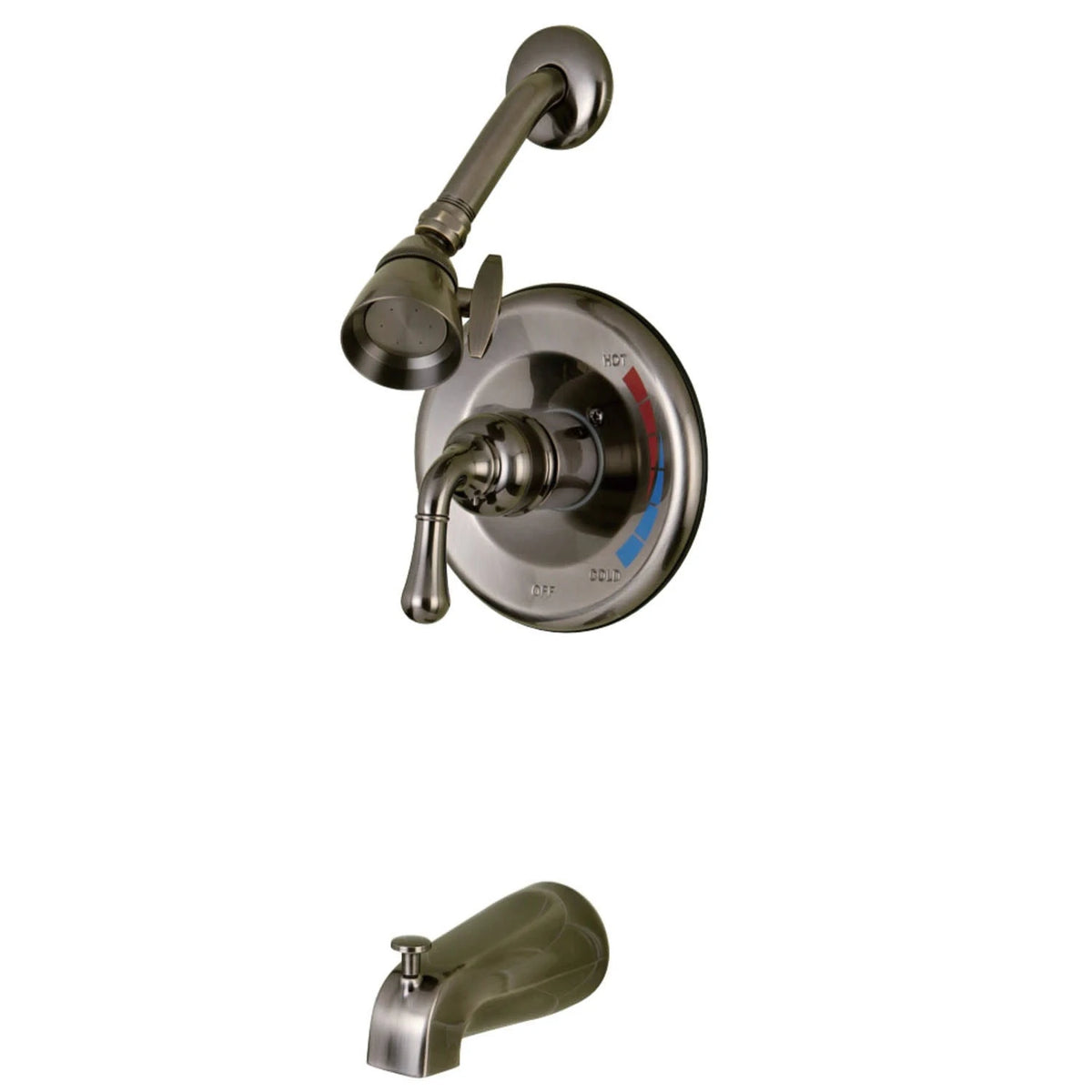 Polished Chrome/Polished Brass Tub and Shower Faucet with Single Handle D78595