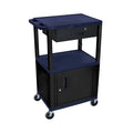 Navy Electric Cart with Cabinet and Drawer P851