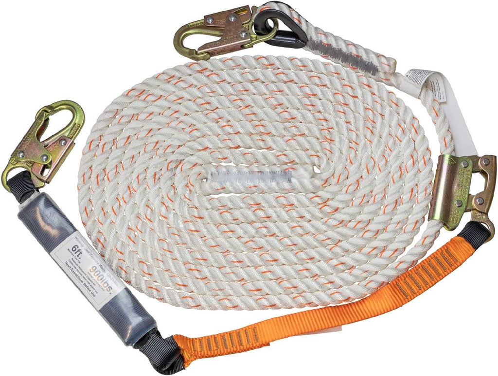 50 ft Vertical Lifeline Assembly with Shock Absorber and Extension Lanyard Q1262