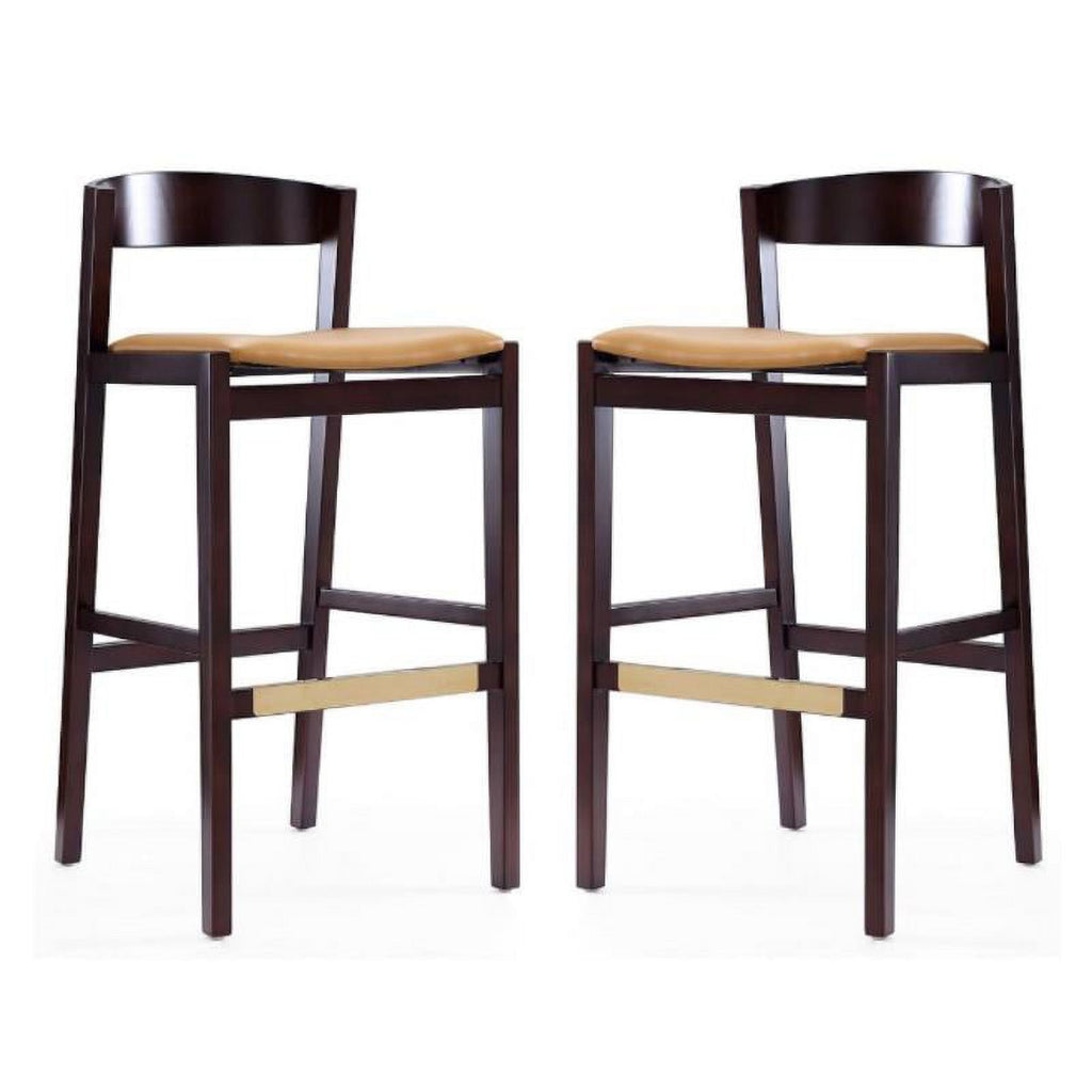Faux Leather Barstool Set of 2 V177