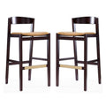 Faux Leather Barstool Set of 2 V177