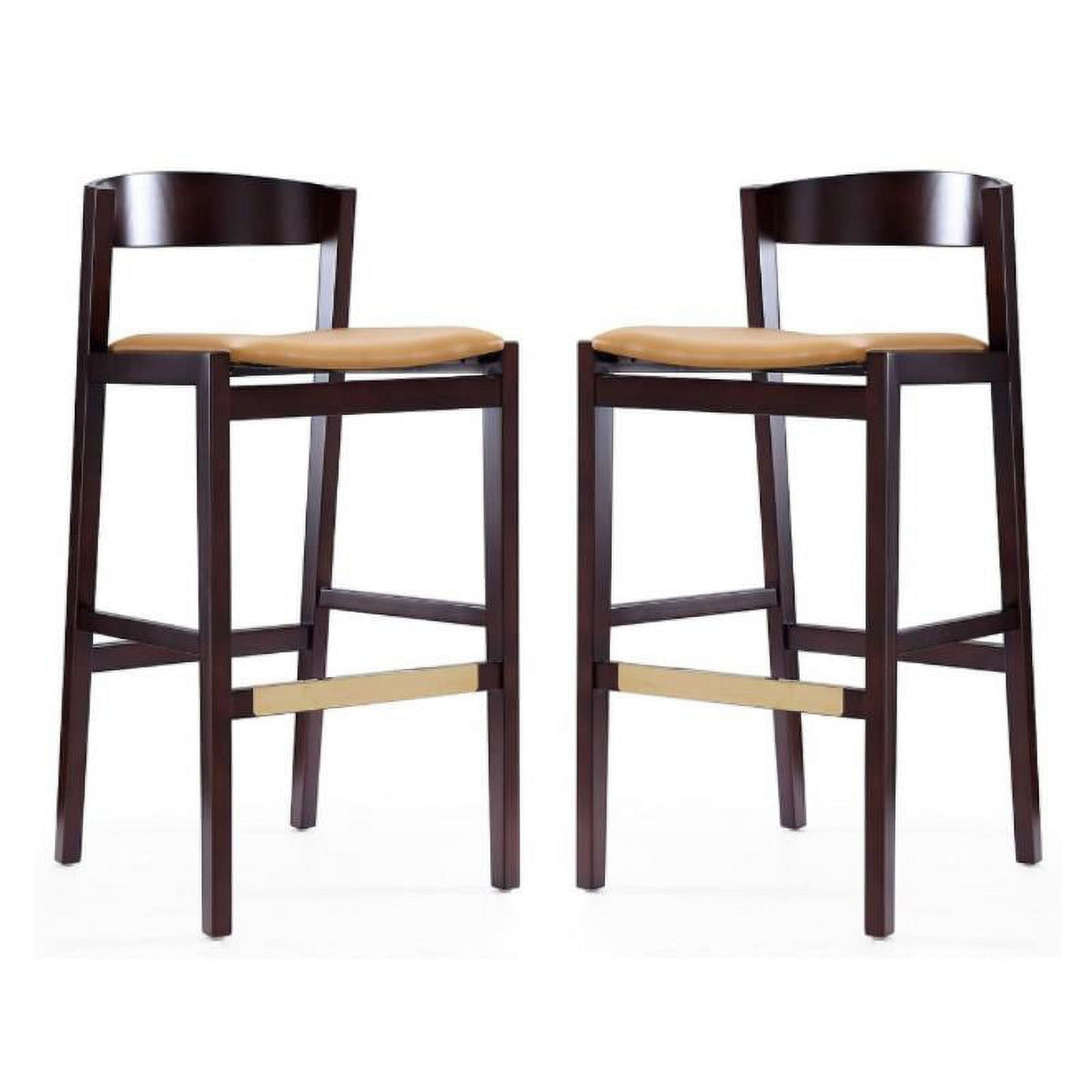 Faux Leather Barstool Set of 2 V177