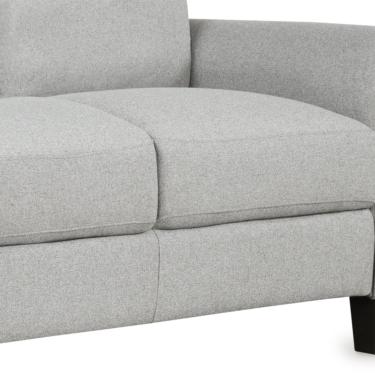 Light Gray 3-Seat Linen Fabric Sofa V905