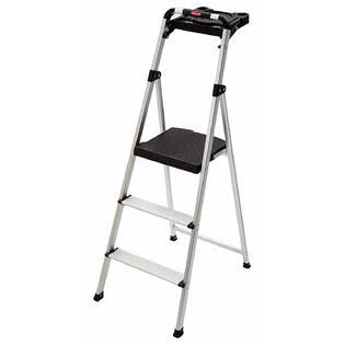 3-Step Aluminum Step Stool with Project Tray M783157