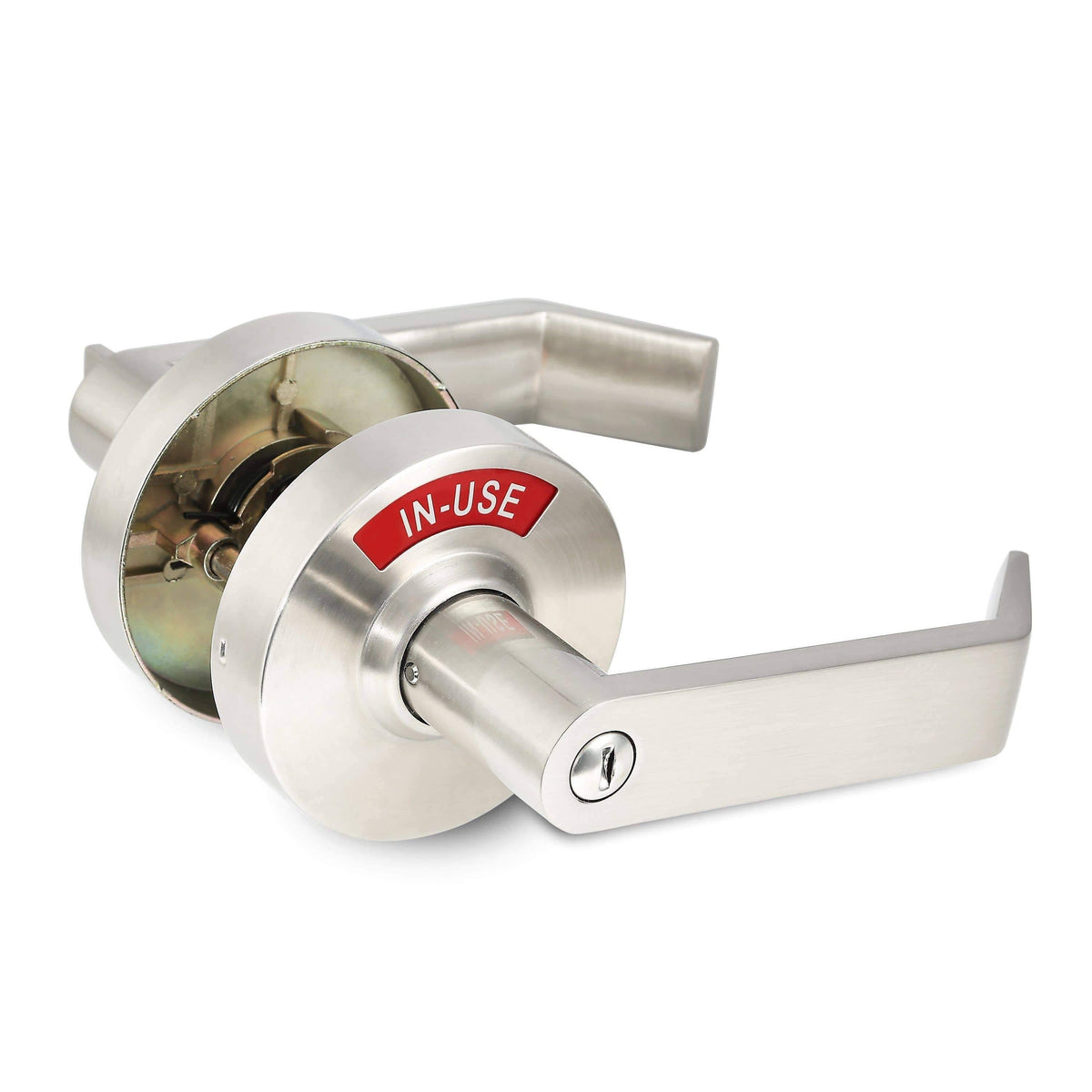 Satin Nickel Privacy Indicator Lock and Lever V4217