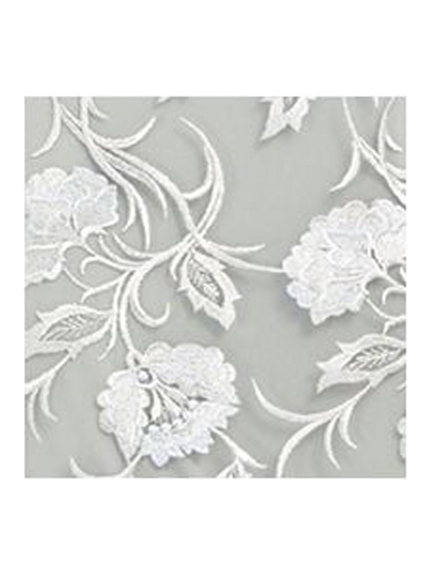 Gray Embroidered Floral Flutter Sleeve V Neck Full-Length Evening Gown Dress Petites 16P Q9802