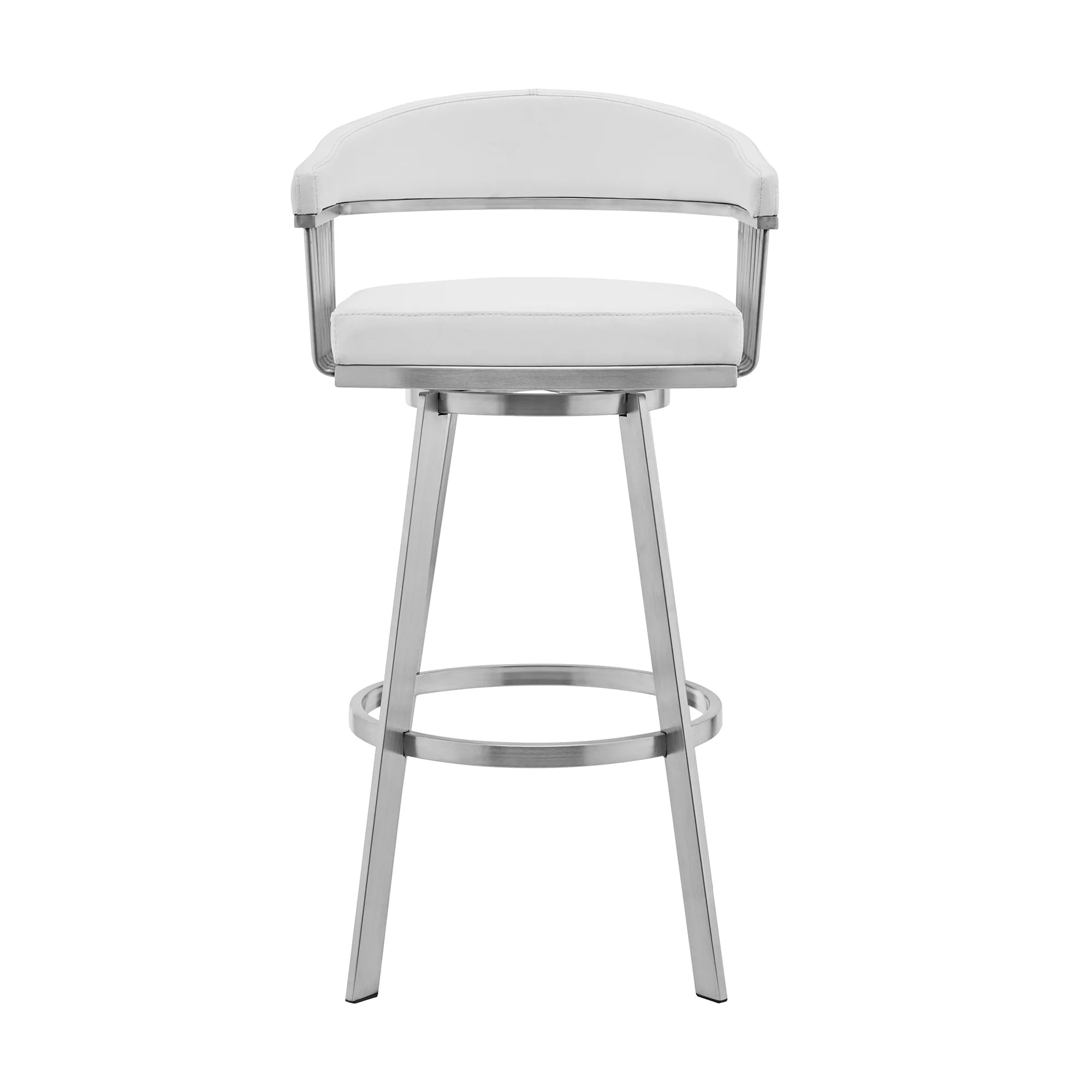 Faux Leather Swivel Bar Stool E598614